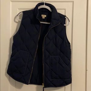 J. Crew navy quilted vest